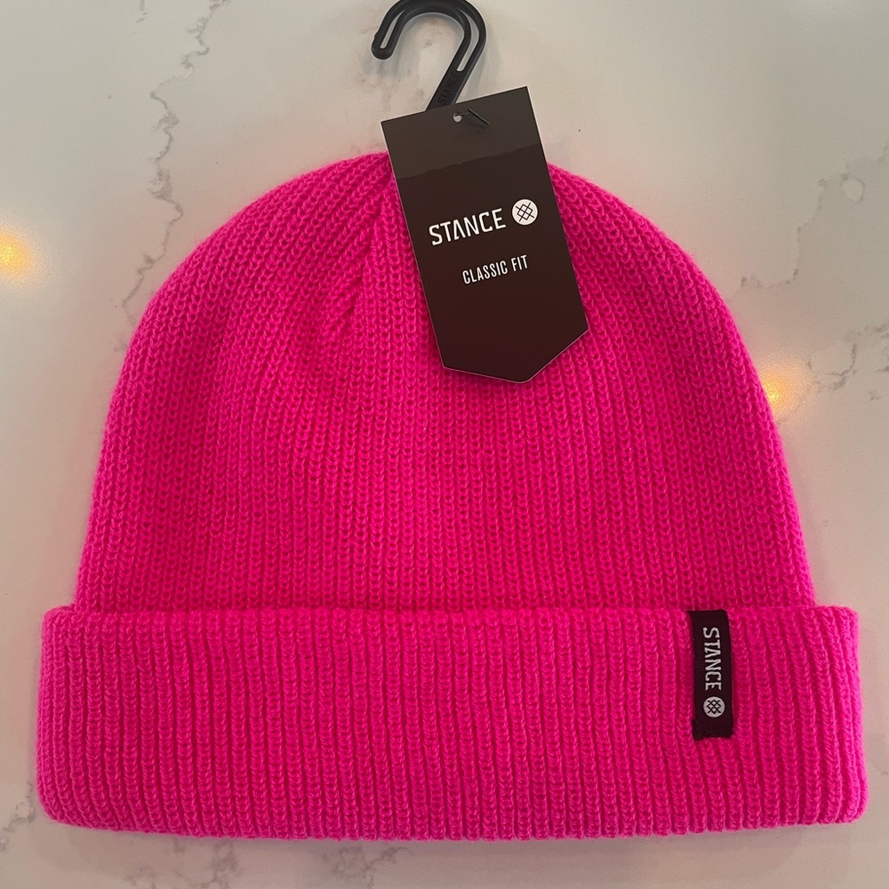- STANCE icon 2 beanie in neon pink. Brand new with tags.